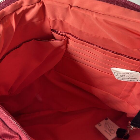 TRAVELON Red Full Zip Crossbody Purse Travel Bag-Adjustable Strap-Zip-Pockets - Picture 11 of 16